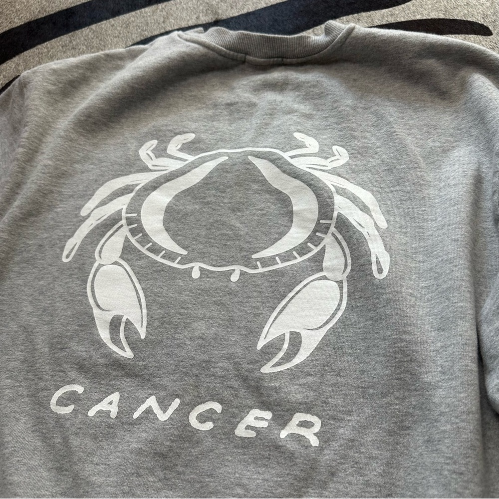 Good American Cancer Crab Zodiac Cropped Sweatshirt - Picture 5 of 8